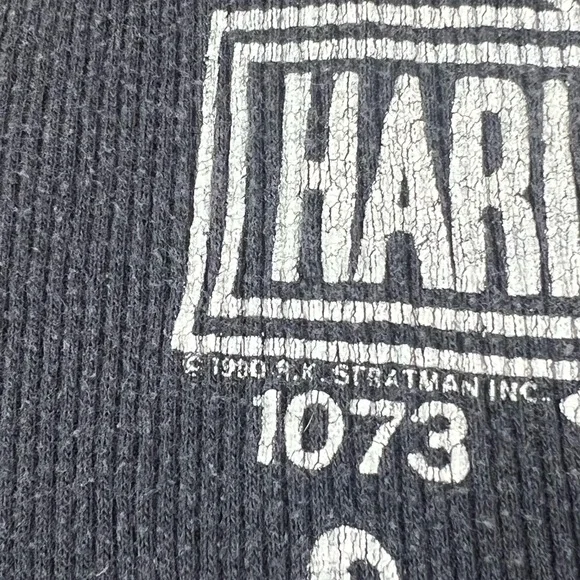 Vintage 80s Harley Davidson Eagle Ribbed Tank Top Shirt Sink Your Claws Sz Large - Picture 6 of 8